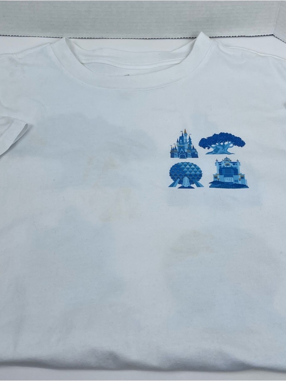Disney Parks Men's 4 Park ICON Graphic Print Organic Cotton Tee Shirt Size XXL - Picture 6 of 15